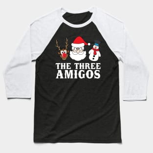 'The Three Amigos' Funny Christmas Brotherhood Baseball T-Shirt